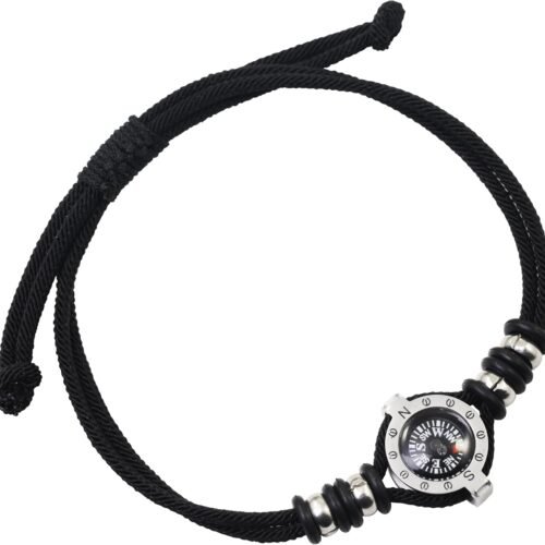 Adjustable Paracord Wrist Compass Bracelet for Outdoor Sports Camping Survival