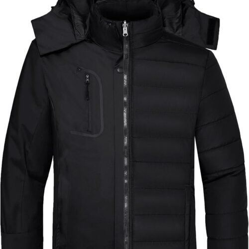 Men's 3-in-1 Waterproof Ski Jacket, Warm Winter Snow Coat, Puffer Rain Jacket