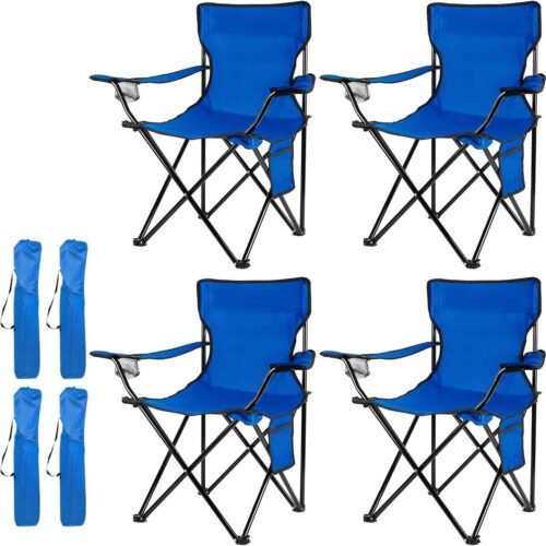 Folding Camping Chair, Lightweight, No Assembly Required, Portable Seat for Beach Lawn Outdoor Sports