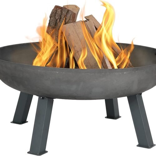 34-Inch Steel-Finish High-Leg Fire Pit Bowl