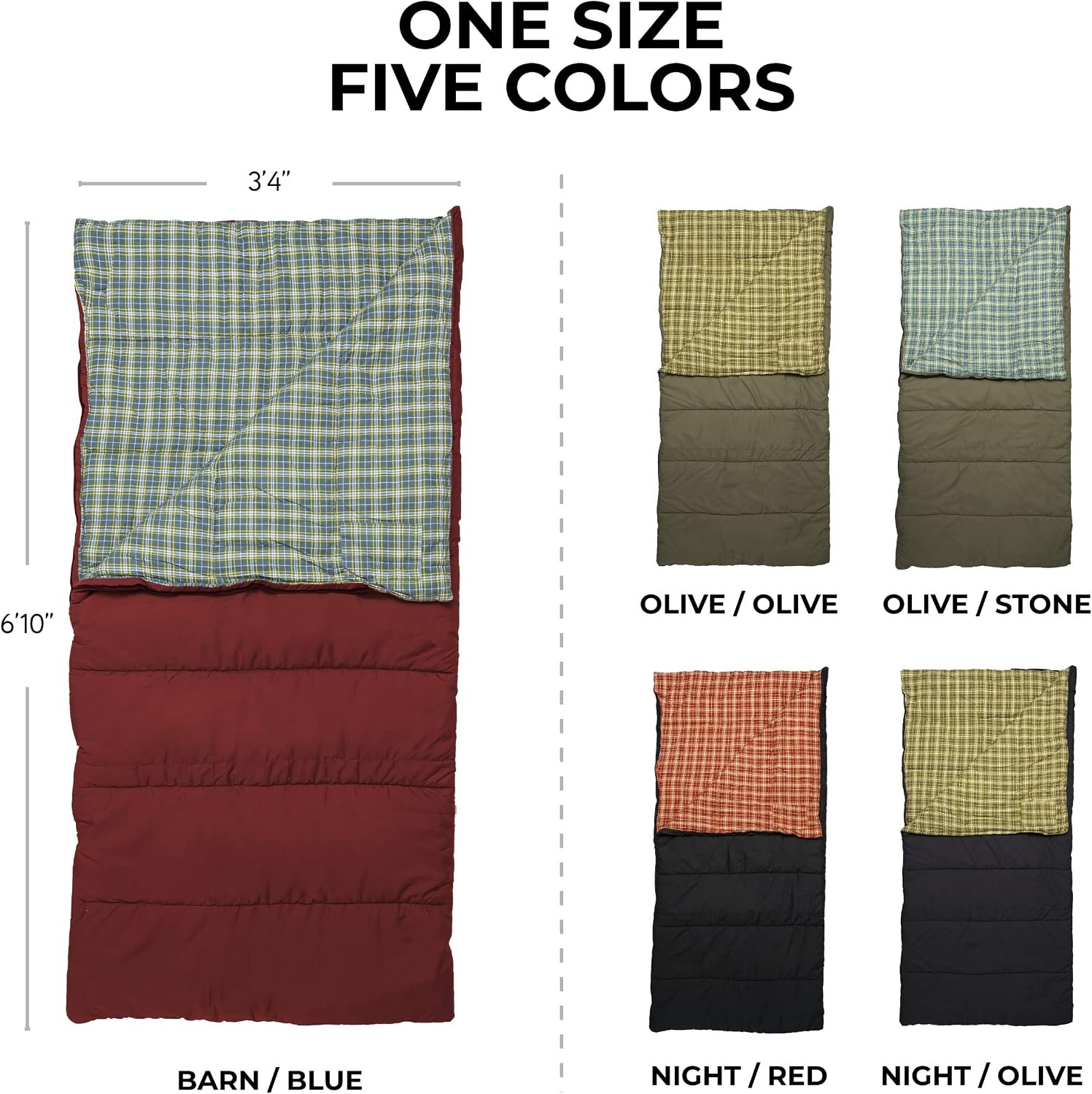 Versatile 3-Season Sleeping Bag with Storage Sack - Image 2